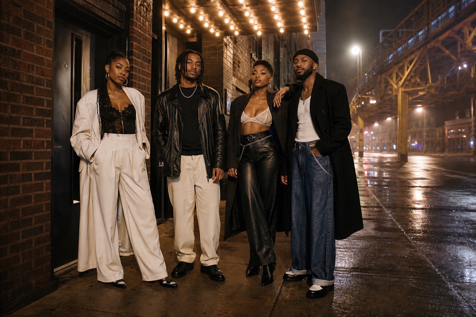 Black Chicago creative collective outside an independent venue